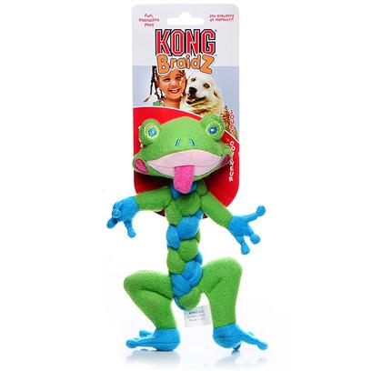 Kong Company Presents Kong Braidz-Frog Large. - [24055]