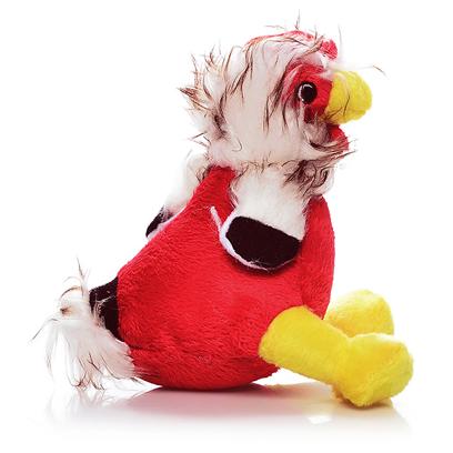 Tuffy's Presents Tuffy's Mighty Farm Rooster-Clucky Mcchick Tuffys Jr Rooster. Clucky Mcchick Jr. - have some Crazy Fun with this Wild, yet Surprisingly Strong Chicken! 5x 3x 6 [24079]