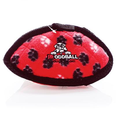Tuffy's Presents Tuffy's Bowmerang-Red Paws Chew Toy Tuffys Odd Ball Jr Red. Great for Interactive Play with One or Multiple Dogs. It can be Used as a Frisbee or a Tug Toy on Land or Even in the Water. Great for Flyball Training ,Soft Edges Won't Hurt Gums. [24097]