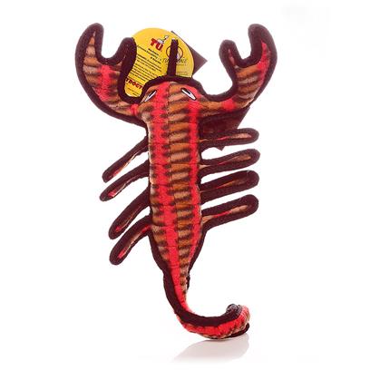 Tuffy's Presents Tuffy's Desert Series Scorpion Chew Toy Tuffys. Scorpion - Scorch Scorch- Battle the Brave Stinger of Scorch the Scorpion. Your Pooch is Sure to be Pleased with this Fun and Adventurous Toy! For Interactive Play with One or Multiple Dogs. Easy to Toss and Floats! -- Soft Edges Won't Hurt Gums. [24117]