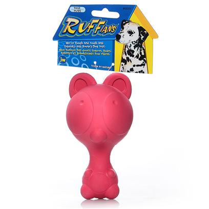 Jw Pet Company Presents Ruffians Rubber Toy Bear Jw. Squeaking Rubber Dog Toy Fit the Personality of the Dog; Hard Rubber Squeaky Toy ; Distinctive Squeak; Made for Medium Dogs; 6 Designs to Choose from the Ruffians will be the Perfect Squeaking Opponent to any Ruff and Gruff Dog. Jw Pet is Known for Exciting, Cutting Edge Design and Durability. The Ruffians are what all the Cool Dogs Want to Play with Now. Made of 100% Natural Rubber and Infused with Vanilla Extract. The Ruffians Toy is Designed so there is no Choking Hazard Posed by the Squeaker. The Entire Line of Tough by Nature Dog Toys are 100% Natural Rubber and Infused with Vanilla Extract. Every Toy is Designed to be Sensitive to the Health and Well Being of the Pet. [24138]