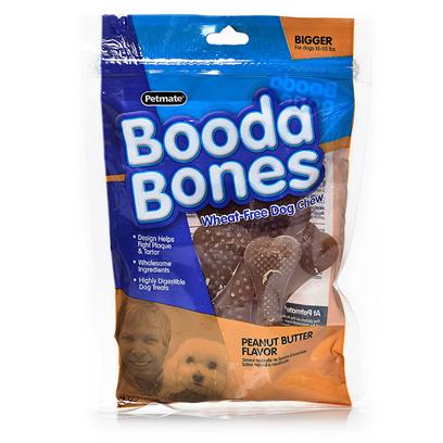 Petmate Presents Booda Bigger Bone-Peanut Butter-2 Pack 9. Booda Bones Wheat-Free Dog Chews are Designed to Help Fight Plaque and Tartar. With our Wholesome Ingredients Booda Bones are Highly Digestible. Case Pk 36 [24362]