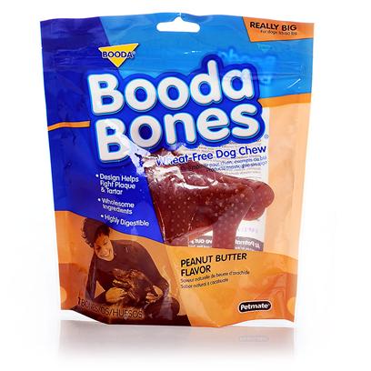 Petmate Presents Booda Bones Really Big Wheat-Free Dog Chew-Peanut Butter 7 Pack. Booda Bones Wheat-Free Dog Chews are Designed to Help Fight Plaque and Tartar. With our Wholesome Ingredients Booda Bones are Highly Digestible. [24381]