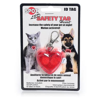 Ethical Presents Spotbrights Safe-T-Tag Heart Shape Led Id Tag Spot Sp/Brite Safe. Increase the Safety of your Pet at Night, on and off Switch, Ultra Bright Led's, Motion Activated, Water Resistant, Batteries Included. Id Label on Back [24398]