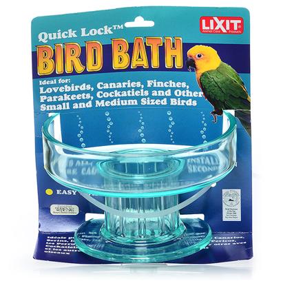 Lixit Presents Quick Lock Bird Bath. Quick Lock Bird Bath Bird Bath for Small and Medium Size Birds for Wire Cages can be Used as a Feeder To. [24469]
