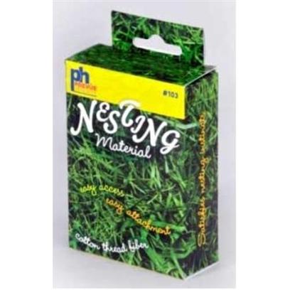 Prevue Presents Bird Nesting Material Box. This Box Contains Natural Cotton Thread Fibers which are Great for Nest-Building. The Box Easily Attaches to any Cage and the Perforated Hole Pops out with a Simple Push so Birds can have Quick & Easy Access to the Fibers. Available in a Full-Color Display Box. End 048081001103 Prevue Pet Products, Inc. #110b Cockatiel House Cage 22"L X 15"D X 23"H with 5/8" Wire Spacing this Cage Features an all-Metal Base and has a Pull-out Bottom Grille and Drawer for Easy Cleaning. The Front Door Opens Down as a Landing-Style Door and is Sized to Fit Cockatiels, Conures and Other Birds of that Size. 3 Plastic Cups, 2 Wood Perches and a Plastic Seed Guard Set are Included with the Cage, which is Made in the U.S.A. Available in Black. [24547]