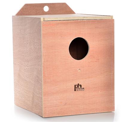 Prevue Presents Cockatiel Nest Wood Box (Inside Mount). Solid Hardwood Nest Boxes with Indented Bottom Center to Prevent Egg Rolling. Top Opening for Easy Cleaning. 9" X 10 5/8" X 11"H [24551]