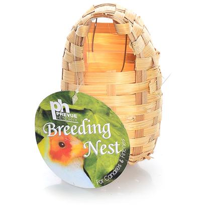 Prevue Presents Finch Covered Bamboo Nest. Covered Nest for Breeding Purposes, Natural Fibers to Make the Bird Feel at Home. [24552]
