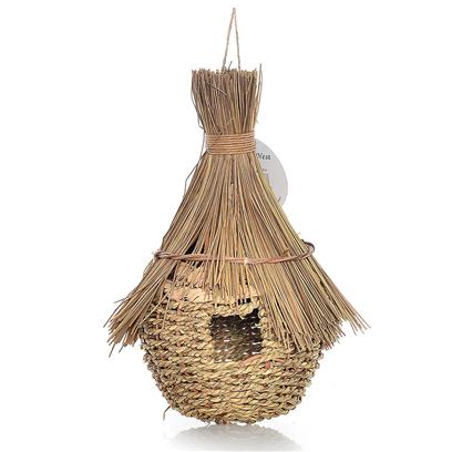 Prevue Presents Jumbo Grass Hut Bird Nest/House. Indoor/Outdoor Bird Nest. [24558]
