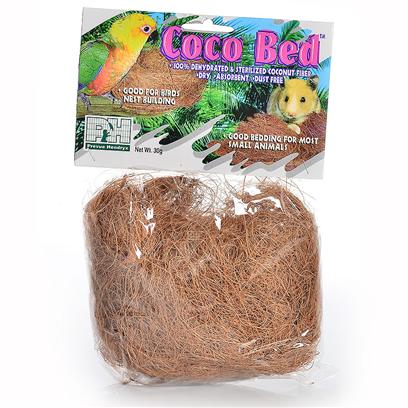 Prevue Presents Cocobed Shredded Coconut Nest Material. Comprised of Sterilized Natural Coconut Fiber, Good for all Birds and Small Animals. [24592]