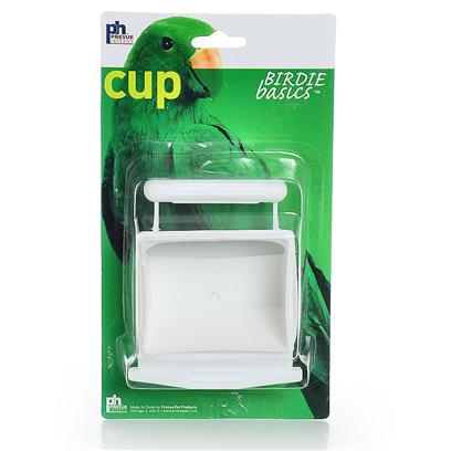 Prevue Presents Cup-Plastic & Hooded Large. These Cups Feature a Universal Fit for all Small-Medium Cage Models and Come in Assorted Colors (Purple, Blue, Teal and White). [24780]