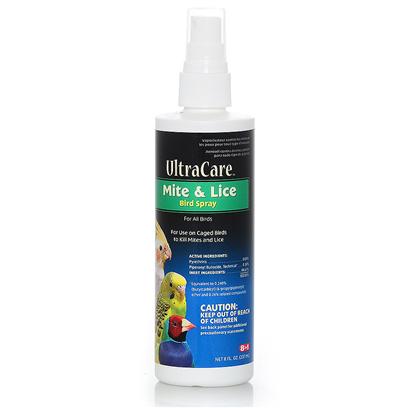8 in 1 Presents Mite and Lice Spray 8oz 8in1. 8in1 Understands the Special Needs of Pet Birds. Our Premium Line of Bird Products Includes an Array of Essential Health Care Remedies, Supplements and Accessories for Birds' Unique Needs. Daily Multi-Vitamin Treats for Small Birds is a Daily Vitamin and Mineral Supplement in an Easy-to-Feed, Great Tasting Treat Form. Helps Ensure Optimum Nutrition and Overall Good Health. Mite & Lice Spray for all Birds. Kills Mites and Lice on Birds. Safe and Effective. [24811]