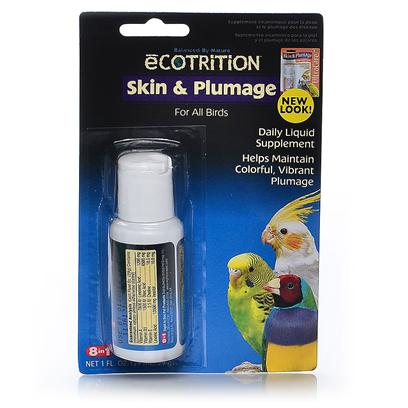 8 in 1 Presents Skin and Plummage 1oz 8in1. Supplies Essential Fatty Acids and Vitamins. Helps Protect Birds from Excessive Moulting, Scratching, Dull Plumage and Dry Skin. [24814]