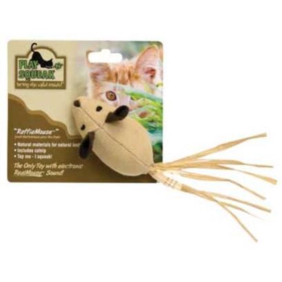 Ourpets Play-N-Squeak Raffia Mouse Toy