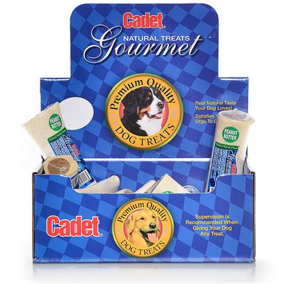 Ims Pet Industries Presents Cadet Gourmet Display Box-Stuffed Bone-Peanut Butter 5-6' - 18piece. Cadet Gourmet Display Box Stuffed Bone Peanut Butter (18 Pc) 5-6" [26042]
