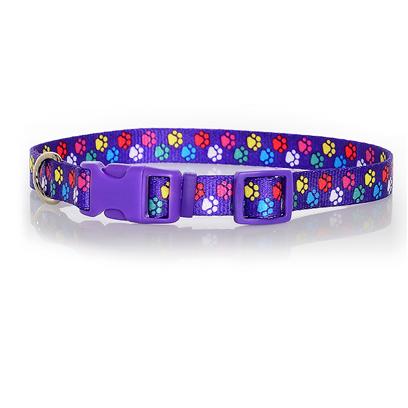 Coastal Presents Pet Attire Paw Pattern Adjustable Nylon Collar Medium-3/4'. Dress Up your Pet in the Most Fashionable Styles with Pet Attire. Silky, Smooth and Comfortable, this Product Line Includes our Tuff Collars and Matching Leads. Vibrant, Colorfast Patterns with Outstanding Artistidetail are Printed on Both Sides. [26096]
