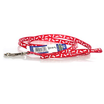 Coastal Presents Nylon Bone Pattern Lead-Red 3/8' X 4ft. Dress Up your Pet in the Most Fashionable Styles with Pet Attire. Silky, Smooth and Comfortable, this Product Line Includes our Tuff Collars and Matching Leads. Vibrant, Colorfast Patterns with Outstanding Artistidetail are Printed on Both Sides. [26136]