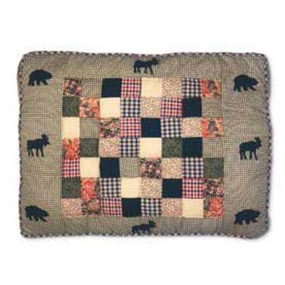 Petmate Presents Moose Medley Quilted Bed 30 X 40'. Zippered for Easy Cleaning. Filled with Polyester Fiber and Dried Cedar Shavings. [26174]