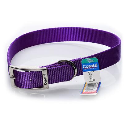 Coastal Presents Coastal Nylon Single Layer Collar-Purple 1' X 20'. This Collar is Constructed with a 1" Single Ply Web and is Primarily Recommended for Large Dogs. Coastal's High Quality Nylon is Specially Processed to Prevent Fraying and Increase the Strength. All Nylon Products are Carefully and Neatly Finished for Comfort, Appeal and Durability. [26689]