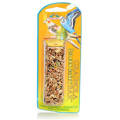 Sun Seed Company Presents Grainola Small (Sm) Hook-Honey 2.5oz Sun Hook Honey. An Appetizing Combination of your Bird's Favorite Seeds Blended with the Flavorful Goodness of Natural Golden Honey. Protein (Min. 12%), Fat (Min. 7%), Fiber (Max. 15%). [26854]