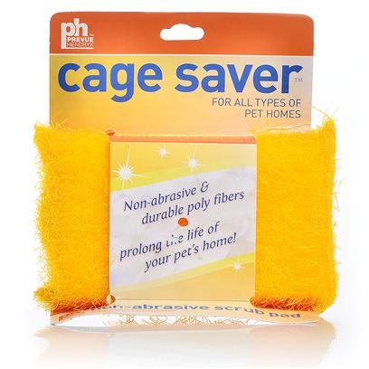 Prevue Presents Ph Cage Saver Scrub Sponge. The Cage Saver Scrub is an Easy Way to Clean the Cage or Aquarium. It is Constructed of 100% Split Polypropylene and Polyurethane Fibers which will not Damage the Fine Finish of your Cage all Allows you to Scrub the Dried on Matter. Simply Use Warm Water then Dry the Cage Thoroughly. 5 X 3" Pad [26908]