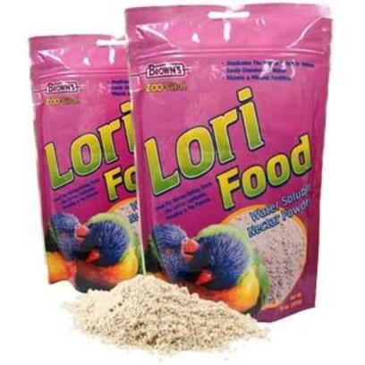 Fm Browns Presents Case of 6-Zoo Vital Lori Food (Nectar Powder) 16oz Zoo Vit 6pc. Zoo-Vital Lori Food is a Water-Soluble Highly Palatable Diet in Powder Form. It is Vitamin and Mineral Fortified Suitable for all Lories, Lorikeets, Hanging Parrots and Other Nectar-Eating Birds. Once Mixed with Water this Food Replicates the Diet these Birds would Eat in Nature. To Further Enhance your Bird's Diet, Fresh Fruits can be Mixed in for Optimum Health, Fertility and Plumage. This Blend Contains Minimal Iron, no More than what would Normally be Present in the Natural Ingredient Used in this Formula. Loris, Lorikeets, Hanging Parrots and Other Nectar Eating Birds 16 Oz [26935]
