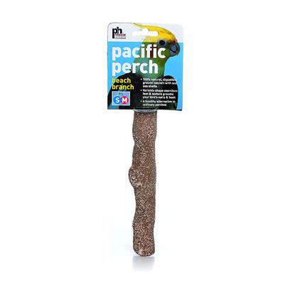 Prevue Presents Beach Branch Calcium Perch Small Large. The Beach Branch Perch is Constructed of 100% Natural Ground Seashell to Provide Calcium as they Chew. The Natural Branch Uneven Surface Provides Exercise as they Walk and the Shell Pieces Provide Texture to Help Manicure Beaks & Nails. 7" Long X " to 1" Diameter [26996]
