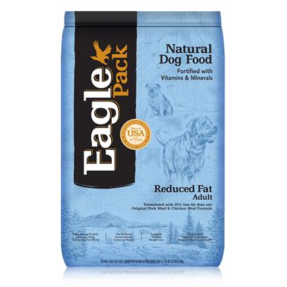 Wellpet Presents Eagle Pack Natural Pet Food Reduced Fat Formula for Adult Dogs 30lb Bag. At Eagle Pack, we Know you Count on your Pet to be by your Side through all of Life's Adventures. For over 25 Years, We've Energized Best Friends Everywhere by Providing them Quality Natural Nutrition without Fillers or Artificial Preservatives. Our Foods Deliver the Right Balance of Proteins, Fats, Carbohydrates, Antioxidants and Omega Fatty Acids for Results you can see - Shiny Coat, Bright Eyes, Good Digestion and Energetic Spirit. Over the Years, our Formulas have been Performance-Proven with Backyard Ball Catchers, Show Ring Winners and Even Alaskan Dog Sled Racers. You Too can Count on our American-Made Foods to Naturally Fuel your Pet's Daily Adventures, Both Big and Small. Formulated with 25% Less Fat than our Original Pork Meal & Chicken Meal Formulaformulated with 8% Fewer Calories than our Original Pork Meal & Chicken Meal Formula to Help Achieve Weight Loss Goals.Instead, our Formulas are Preserved Naturally and Include Healthy, Flavorful Ingredients.A Variety of Proteins Help Support Healthy Muscle Tone while Providing a Great Flavor Dogs Love.Additional Nutritional Support Comes from Glucosamine Hydrochloride to Help Mantain Joint Health and Flaxseed to Support Skin and Coat Health.Fortified with our Complete Citamin and Mineral Package; Antioxidants Like Vitamin C Help Support Healthy Immune Function. [27352]