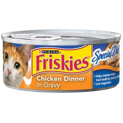 Nestle Purina Petcare Presents Friskies Classic Pate Special Diet Chicken & Gravy for Cats 5.5oz Cans/Case of 24. -Friskies Classic Pate Special Diet Chicken & Gravy for Cats, your Cat will Love the Taste while Helping Maintain Urinary Tract Health. [27945]
