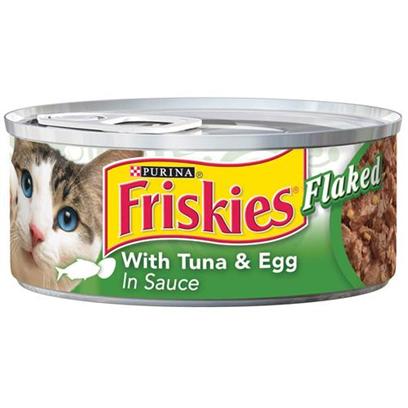 Nestle Purina Petcare Presents Friskies Classic Pate Flaked Tuna and Egg for Cats 5.5oz Cans-Case of 24. -Friskies Classic Pate Flaked Tuna and Egg for Cats, Great Taste for your Cat! [27955]