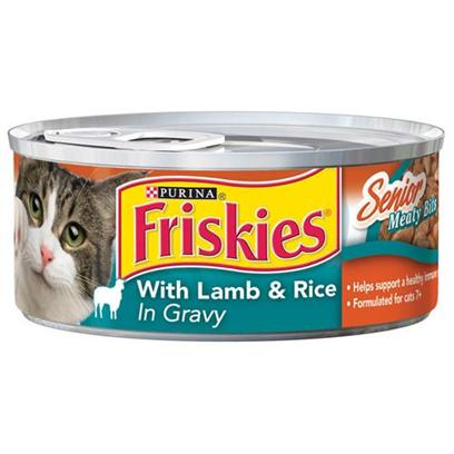Nestle Purina Petcare Presents Friskies Classic Pate Lamb and Rice for Senior Cats 5.5oz Cans/Case of 24. -Friskies Classic Pate Lamb and Rice for Senior Cats, Great Taste for your Senior Cat! [27956]