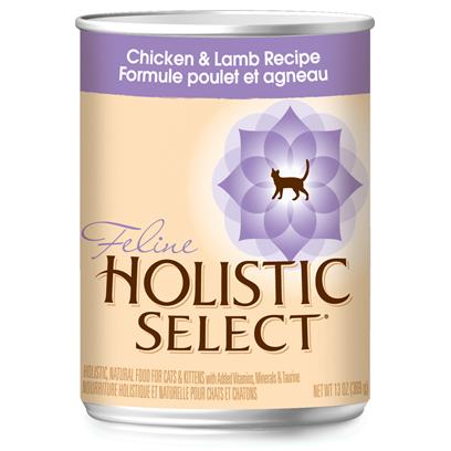 Wellpet Presents Holistic Select® Ocean Fish & Tuna Recipe and Chicken Lamb Canned Cat Food 13oz Cans/Case of 12. Holistic Select® Ocean Fish & Tuna and Chicken & Lamb Canned Cat Food Provides Two High Quality Protein Sources with Added Vitamins, Minerals, Fruits and Vegetables.When Considering a Diet for Cats & Kittens, One Must be Aware that the Most Common Medical Reason Pet Parents Take their Cats to the Veterinarian is for Urinary Tract Issues. Holistic Select Ocean Fish & Tuna Canned Wet Cat Food is Designed to Encourage Healthy Acidic Urine in Cats and Contain Lower Levels of Magnesium, which is a Contributing Cause of Feline Lower Urinary Tract Disease (Flutd). [27975]