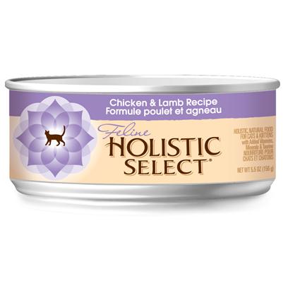 Wellpet Presents Holistic Select® Chicken & Lamb Recipe Canned Cat and Kitten Food 5.5oz Cans/Case of 24. Holistic Select® Chicken & Lamb Recipe, Canned Cat and Kitten Food, a Wonderful Recipe Sure to Please your Cat or Kitten. [27976]