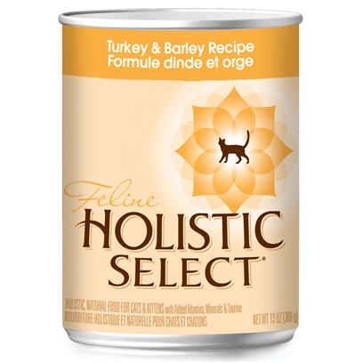 Wellpet Presents Holistic Select® Turkey & Barley Recipe Canned Cat Food 13oz Cans/Case of 12. Holistic Select® Turkey & Barley Canned Cat Food Provides Two Quality Sources of Protein from Turkey and Chicken with Added Vitamins, Minerals, Fruits and Vegetables.When Considering a Diet for Cats & Kittens, One Must be Aware that the Most Common Medical Reason Pet Parents Take their Cats to the Veterinarian is for Urinary Tract Issues. The Holistic Select Turkey & Barley Canned Wet Cat Food is Designed to Encourage Healthy Acidic Urine in Cats and Contain Lower Levels of Magnesium, which is a Contributing Cause of Feline Lower Urinary Tract Disease (Flutd). [27978]