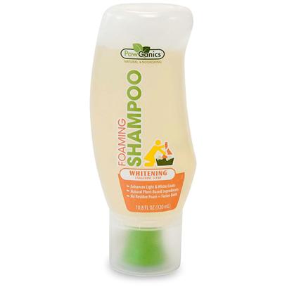 Buy Pawganics Foaming Shampoo Whitening Formula 10.8oz the Days of Struggling with a Wet Dog, Bulky Bottles of Shampoo and Hard to Rinse Formulas are Over!Pawganics Foaming Shampoo Revolutionizes Bath Time with its Exclusive, One-Handed Foaming Applicator. Simply Pop Open and Apply the Perfect Amount of Shampoo Right where it’S Needed. The Clean Rinsing Formula Requires Less Water and Won’T Leave any Residue Behind. Follow with Pawganics Hydrating Conditioner for a Smooth, Shiny Coat.Pawganics™ Whitening Shampoo’S Unique Instant Foam Delivery System Allows for Quick, Easy and Uniform Application. Our Unique Formula Enhances Light and White Colored Coats Leaving them Soft and Silky. Specially Formulated Using only Natural Plant-Based Ingredients, Pawganics Whitening Shampoo is Non-Toxic and Hypoallergenic, with a Refreshing Tangerine Scent. [28174]