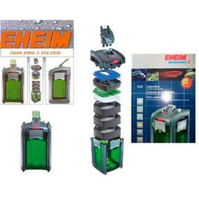 Eheim Presents Eheim Professionel 3 Filter Professional. This External Canister Filter with a Pump Output of 1700 L Per Hour Offers Previously Unknown Convenience for Aquarium Sizes Up to 1200 L. Operating Large Aquariums has Never been so Easy. The Ergometric Priming Lever Fills the 25 L Filter Canister with just a Few Movements. The Filter System is Filled with this Convenient Priming Support at "the Push of a Button" and Immediately the System Starts Working. Complicated Priming Principles for which Every Aquarium Owner Developed his Own More or Less Inconvenient and Often also Wet Technology are Now a Thing of the Past. The Water is Sucked in through 2 Priming Hoses. This is New and Means 2 Priming Hoses with 2 Prime Strainers Ensure Perfect Water Replacement in all Zones in Large Aquariums. The Water is Returned into the Aquarium through 1 Pressure Line. Thus Eheim Professionel 3 is the First External Canister Filter with a Triple Adapter. [28440]