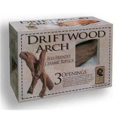 Underwater Galleries Presents Underwater Driftwood Arch Large (Lg) Galleries. Giant Hollow Driftwood Log Replica Provides a Variety of Horizontal & Vertical Looks Depending on Placement with 3 Openings Dimensions 13" X 7" X 14" [28476]