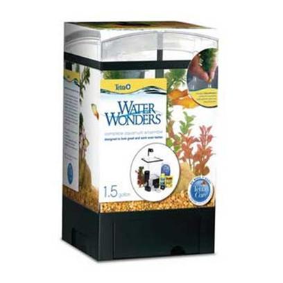 Tetra Usa Presents Tetra 1.5gl Aquarium Kit Black 1.5gallon Kit-Black. Waterwonders 1.5gal Aquarium Kits are Fun, Easy and Fit Anywhere. Whisper Internal Filtration with Easy-to Replace Bio Bags Keeps Water Crystal Clear. Innovative Built-in Plant Grid and Plants Make it Easy and Quick to Decorate. Low Voltage Led Lighting Provides a Bright Aquarium and Enhances Safety. Integrated Drawer in Base Provide Storage for Food and Other Supplies. Includes Tetracare with Free Online and Toll-Free Assistance for Setting Up and Successfully Maintaining the Aquarium. Kit Includes Whisper 3i Internal Filter, 2 Bio-Bags, Led Low Voltage Light, Air Pump and Airline Tubing, 2 Decorative Plants and Innovative Built-in Plant Grid, Aquasafe Water Conditioner and Tetramin Tropical Flake Food [28516]