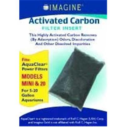 Imagine Gold Presents Imagine Gold Aquaclear 20 Active Carbon Mini Fits Models. This Highly Activated Carbon Removes (by Adsorption) Odors, Discoloration and Other Dissolved Impurities Fitsaquaclear(R) Power Filters Models Mini & 20, for 5-20 Gallon Aquariums [28562]