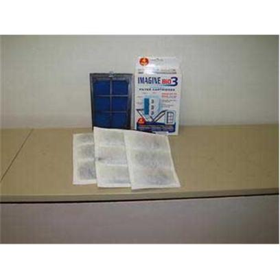 Imagine Gold Presents Imagine Gold (Img) Bio 3 Cartridge Reg 4pk 4 Pack. Provides 3 Stage Filtration in a Single Cartridge. Disposable, Baffle Floss/Carbon Bag Provides Mechanical & Chemical Filtration and Prevents Carbon from Settling. No "Tea Bag" Effect. Also Includes a Reusable Aerobic Sponge for Superior Biological Filtration and a Reusable Clamshell Frame. Easy Slide in Installation in the Imagine Bio System Power Filters and the Tetra/Whisper Power Filters. Fits Biosytem 25, 35, 55, 75 Power Filter -Plus- Oxy Surface Skimmer Whisper Power Filters C, 1, 2, 3, 20, 30, 40 & 60 Pulsar Power Filters 125, 200 & 300 Whisper Triad Power Filters 20, 30, 40 & 60 [28596]