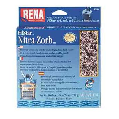 Aquarium Pharmaceuticals Presents Aquarium Pharmaceuticals (Ap) Rena Filstar Nitra Zorb 210gm 1-Count. Canister Filter Media Designed to Fit the Filstar Xp. For Complete Removal of Ammonia, Nitrite and Nitrate from Freshwater. Rechargeable Pouch. 210 G Pouch [28693]