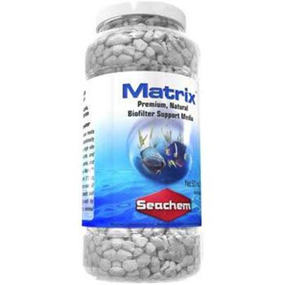 Seachem Laboratories Presents Seachem Matrix Bio Media Bio-Media Granules 1 Liter. Matrix™ is a High Porosity Biomedia that Provides Efficient Biofiltration for the Removal of Nitrogenous Waste. Matrix™ is a Porous Inorganic Solid About 10 Mm in Diameter. Each Liter of Matrix™ Provides as Much Surface (<~700 M2) as 170 Liters of Plastic Balls! Plastic Bio-Materials Provide only External Surface Area, Whereas Matrix™ Provides Both External and Internal Macroporous Surface Area. These Macropores are Ideally Sized for the Support of Nitrifying and Denitrifying Bacteria. This Allows Matrix™, Unlike Other Forms of Biomedia, to Remove Nitrate Along with Ammonia and Nitrite, Simultaneously and in the Same Filter. Matrix is Completely Inert and will not Breakdown. It Need not be Replaced. Since the Majority of the Bacteria are Internal, Matrix may be Rinsed when Needed without Damaging the Filter. Matrix is Compatible with all Types of Wet or Wet-Dry Filters. Size 500 Ml [28878]