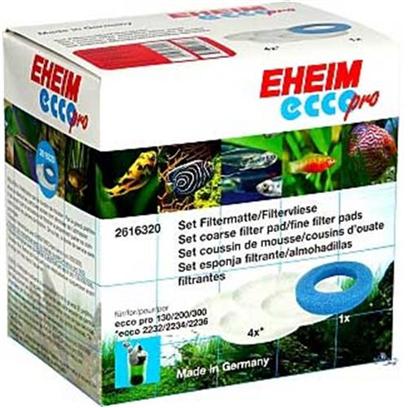 Eheim Presents Eheim Filter Pad Set New Ecco 5 Pack (1 Blue 4 White). Eheim's Coarse Blue Filter Pad is Used as a Parting Layer Between the Mechanical (Ehfimech) and Biological Filter Medium (Ehfisubstrat/Ehfisubstrat Pro). Coarser Particles are Restrained and are Thus Removed from the Water Prior to Entry into the Biologically Acting Filter Layers. This Filter Material may be Rinsed and Re-Used; Rinse in Tank Water or Dechlorinated Tap Water to Keep it's Biological Filtering Capabilities. 5 Pc [28976]