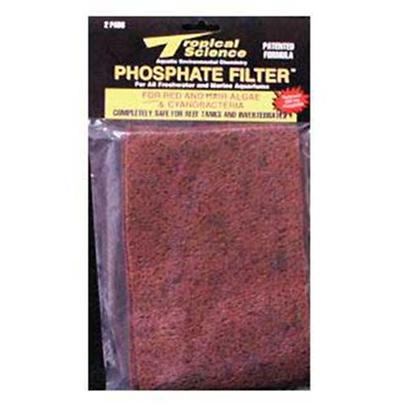 Tropical Science Labs Presents Tr Sci Phosphate Filter 6x9 Pad 2pk. Our World-Famous. Patented Phosphate Eliminators! Alumina-Free, Non-Toxic "Phosphate Magnets" Remove only Soluble and Insoluble Phosphates - not Expensive Essential Trace Elements! Pf - 100 Includes Red and Hair Algae Additive for Fast Elimination of Unsightly Debris. Ph - 200 is for General Phosphate Level Maintenance. Both are 100% Safe for Application in Marine and Reef Systems. [29067]