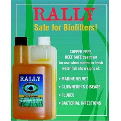 Ruby Reef Presents Ruby Reef Rally 2liter (Treats 360gal). Represents a Formulation that is a Practical One-Time Water Treatment which is Safe for the Salt Water Fish, Corals and Invertebrates in all Freshwater and Marine Aquaria. It Uses Highly Purified Water as the Sole Solvent and Carrier for the Active Ingredients (the Chemical Names are on the Label), while also Providing the Attributes of Long Shelf Life and Manageable Dosage Regimens. [29215]