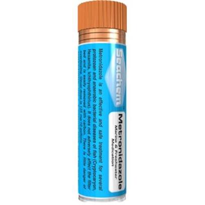 Seachem Laboratories Presents Seachem Metronidazole 5gm 5 Gram. Metronidazole™ is an Effective and Safe Treatment for Several Protozoan and Anaerobic Bacterial Diseases of Fish ( Cryptocaryon, Hexamita, Ichthyophthirius ). It does not Adversely Affect the Filter Bed and is Easily Removed with Carbon. There is Little Danger of Overdosing. Usual Dose is 125 Mg/10 Gallons. [29229]