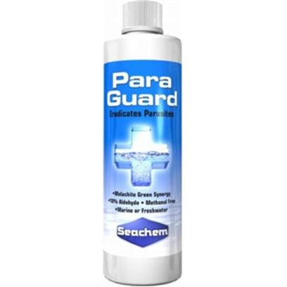 Seachem Laboratories Presents Seachem Paraguard 250 Milliliter. Paraguard™ is the only Fish and Filter Safe Aldehyde Based (10% by Weight) Parasite Control Product Available. Unlike Highly Toxic and Difficult to Use Formalin Based Medications, Paraguard™ Contains no Formaldehyde or Methanol and will not Alter Ph. Paraguard™ Employs a Proprietary, Synergistic Blend of Aldehydes, Malachite Green, and Fish Protective Polymers that Effectively and Efficiently Eradicates Many Ectoparasites on Fish (E.G. Ich, Etc.) and External Fungal/Bacterial/Viral Lesions (E.G., Fin Rot). It is Particularly Useful in Hospital and Receiving Tanks for New Fish and Whenever New Fish are Introduced to a Community Tank. For Use in Freshwater or Marine. [29234]