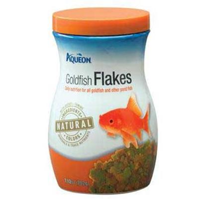 Aqueon Presents Aqen Goldfish Flake 7.12oz. Aqueon Foods Contain only Natural Ingredients and Contain no Artificial Colors. The Colors of the Foods are Attributed to the Actual Ingredients in the Formula, and Help to Bring out the Natural Colors in your Fish, while Keeping them Energetic and Healthy. Guaranteed Analysis Crude Protein (Min).....38% Crude Fat (Min) ..............5% Crude Fiber (Max)...........5% Moisture (Max).................8% Phosphorus (Min)...........1% [29314]