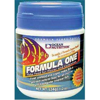 Ocean Nutrition Presents Onutr Discus Form 1 Flakes 1.2oz. Freshwater and Marine. A Gourmet Natural Food for all Marine Tropicals, this Food will Significantly Improve Coloration and Vitality in your Fish while Boosting the Immune System. Key Ingredients Include Salmon, Pacific Plankton, Squid, Krill, Clams, Kelp, Herring, Brine Shrimp, Minerals, Vitamins and Carotenoid Pigments. [29378]