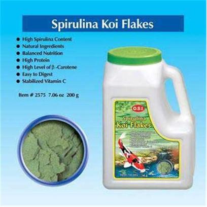 Ocean Star International Presents Ocean Star International (Osi) Flake Spirulina Koi 7.06oz. Excellent for Transitioning Fish to Pellets. Easy for Fish to Eat and Digest. Vitamin Fortified, Including Stabilized Vitamin C. Excellent to Feed as a Stand Alone Diet or as a Supplement to all Other Diets. Our Strongest Source of Spirulina Algae which is a Rich Source of Pigments and Naturally Stimulates the Fish's Immune System. [29425]